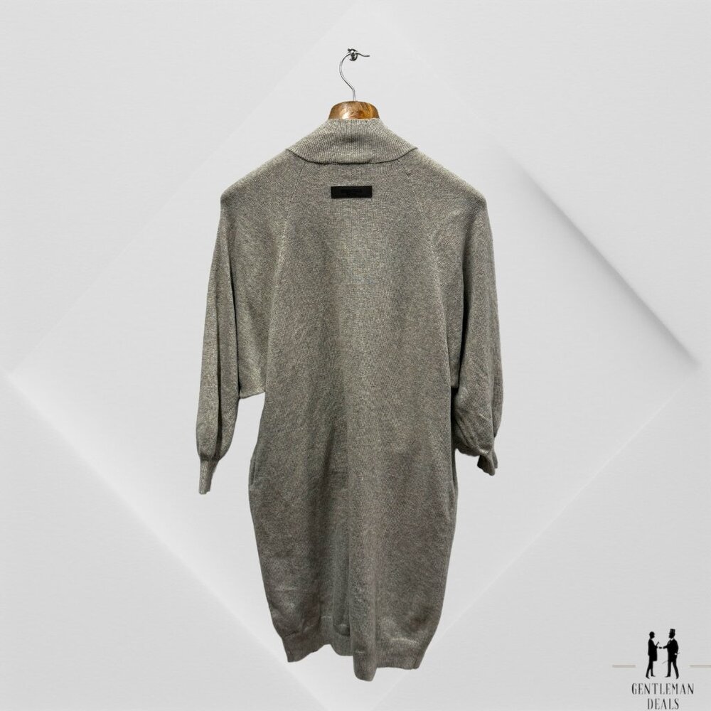 Fear of god essential WOMENS Knit Gray Long Jacket Cardigan 2XS XXS Like new